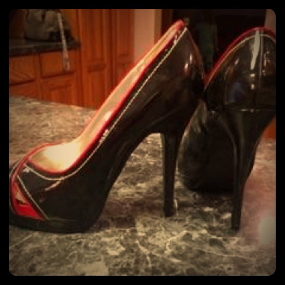 Black/Red Heels